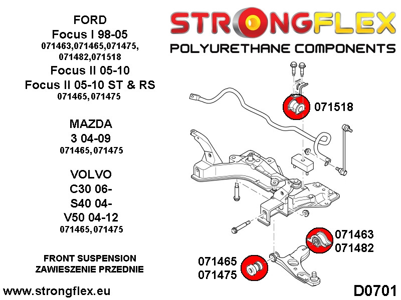 FrontLenkearm Front Foring - bolt 12mm