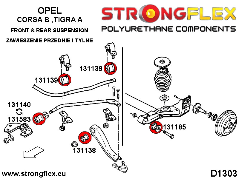 FrontLenkearm Mot Kaross 58mm SPORT