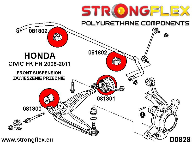 Front Suspensjon Bøssesett SPORT