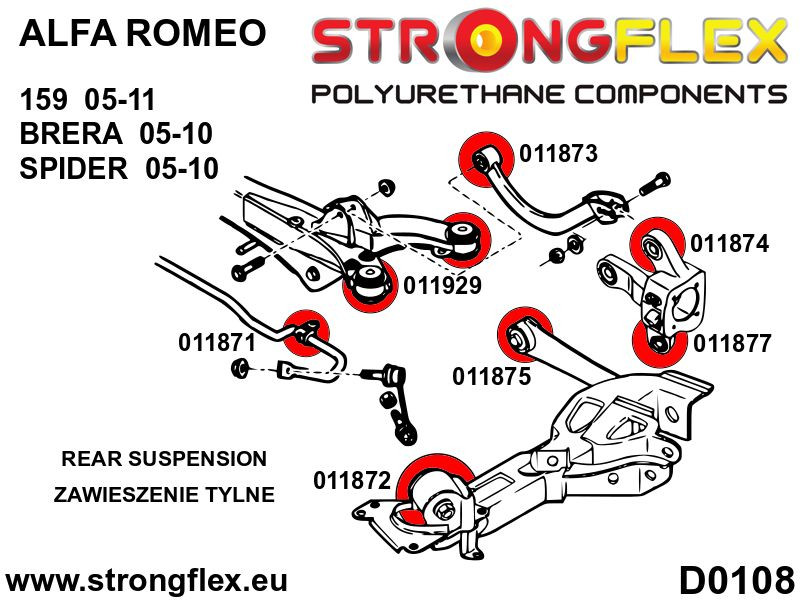 Bak Subframe Bøssesett