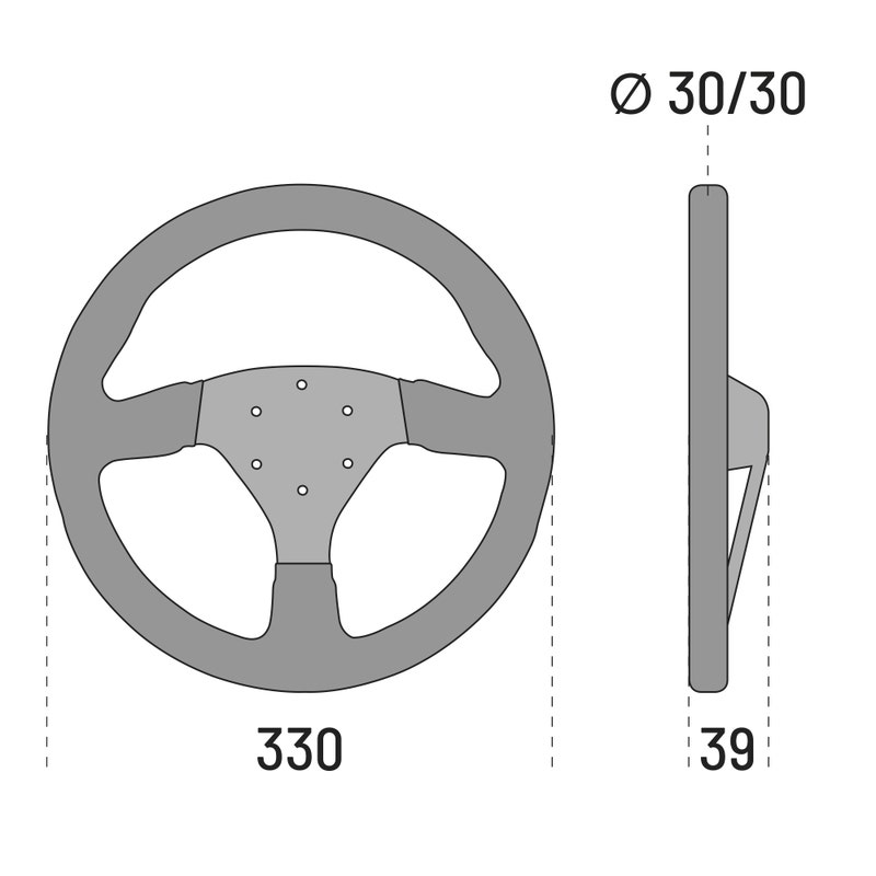 Sparco R323 Ratt Semsket skinn