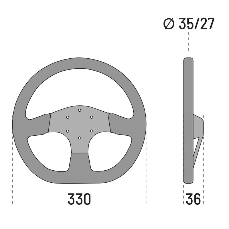 Sparco R353 Ratt Semsket skinn