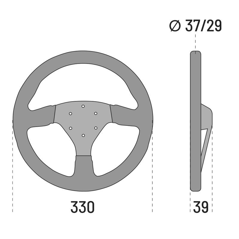 Sparco R383 Ratt Semsket skinn