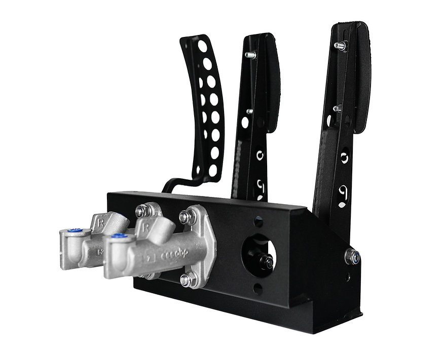 OBP Gulvmontert pedalstativ 3 pedaler 2x master sylindere (Wirekobling)