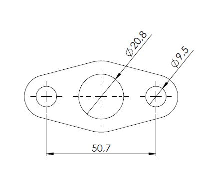 Sveiseflens oljeretur CC 51mm Stål