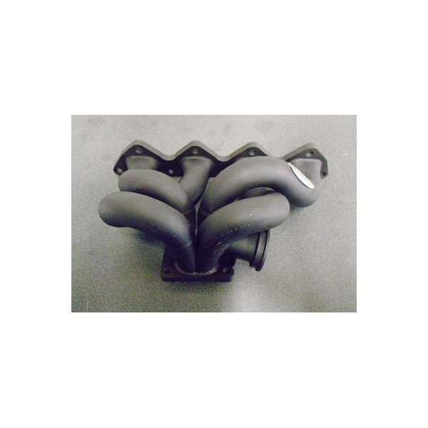 Mitsubishi EVO 1-3 eksos manifold svart stål