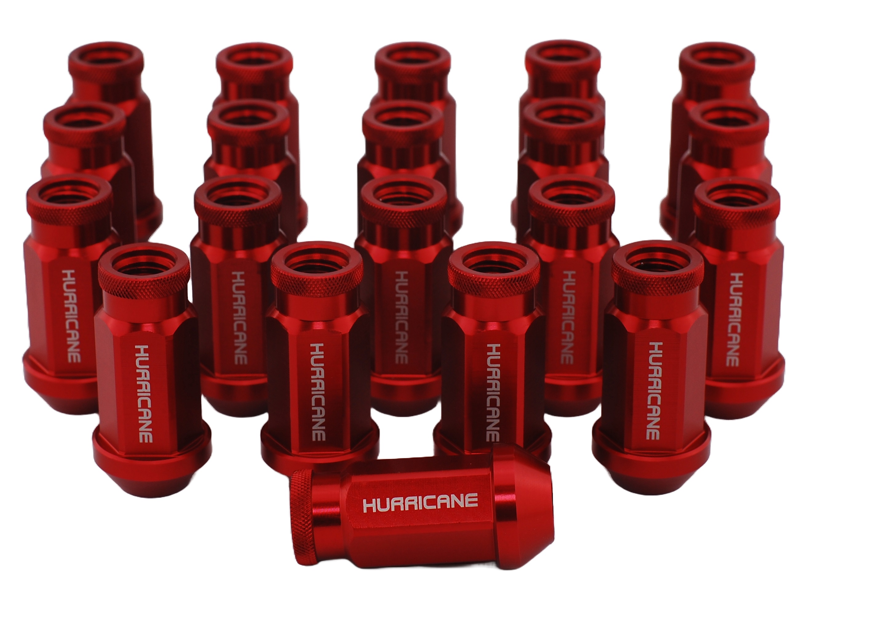 Hjulmutter Aluminium Rød M12x1,25 (39mm)