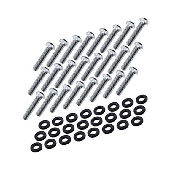 24 bolter og nylonskiver for CFC-enhetsflens, 1/4-28 UNF x 1