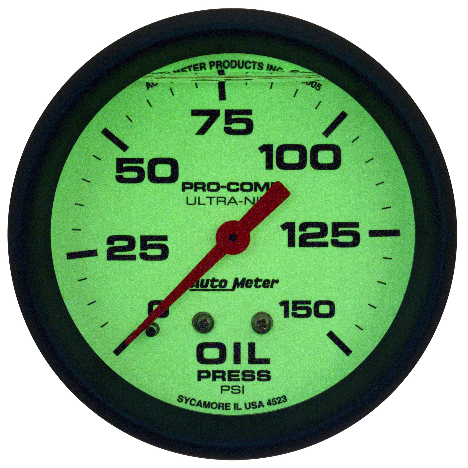 2-5/8" Oljetrykk, 0-150 Psi, Liquid Filled, Ultra-Nite