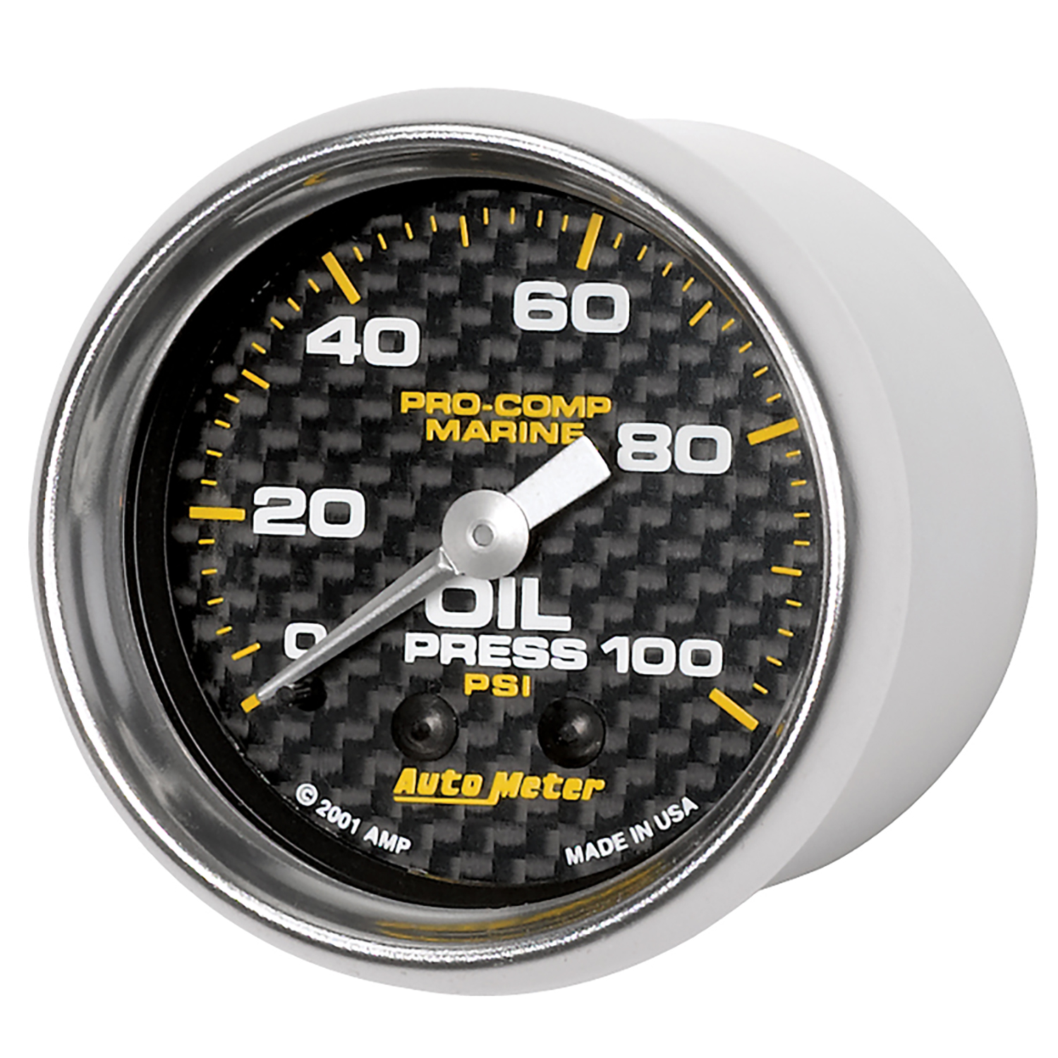2-1/16" Oljetrykk, 0-100 Psi, Marine Carbon Fiber