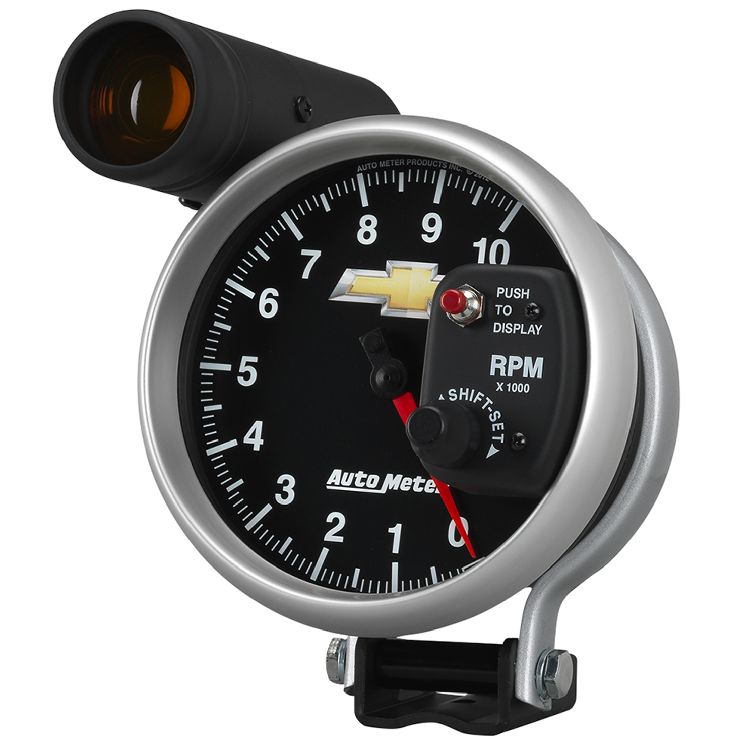 5" Turteller, 0-10,000 Rpm, Pedestal W/ Ext. Shift-Lite, Chevy Gold Bowtie