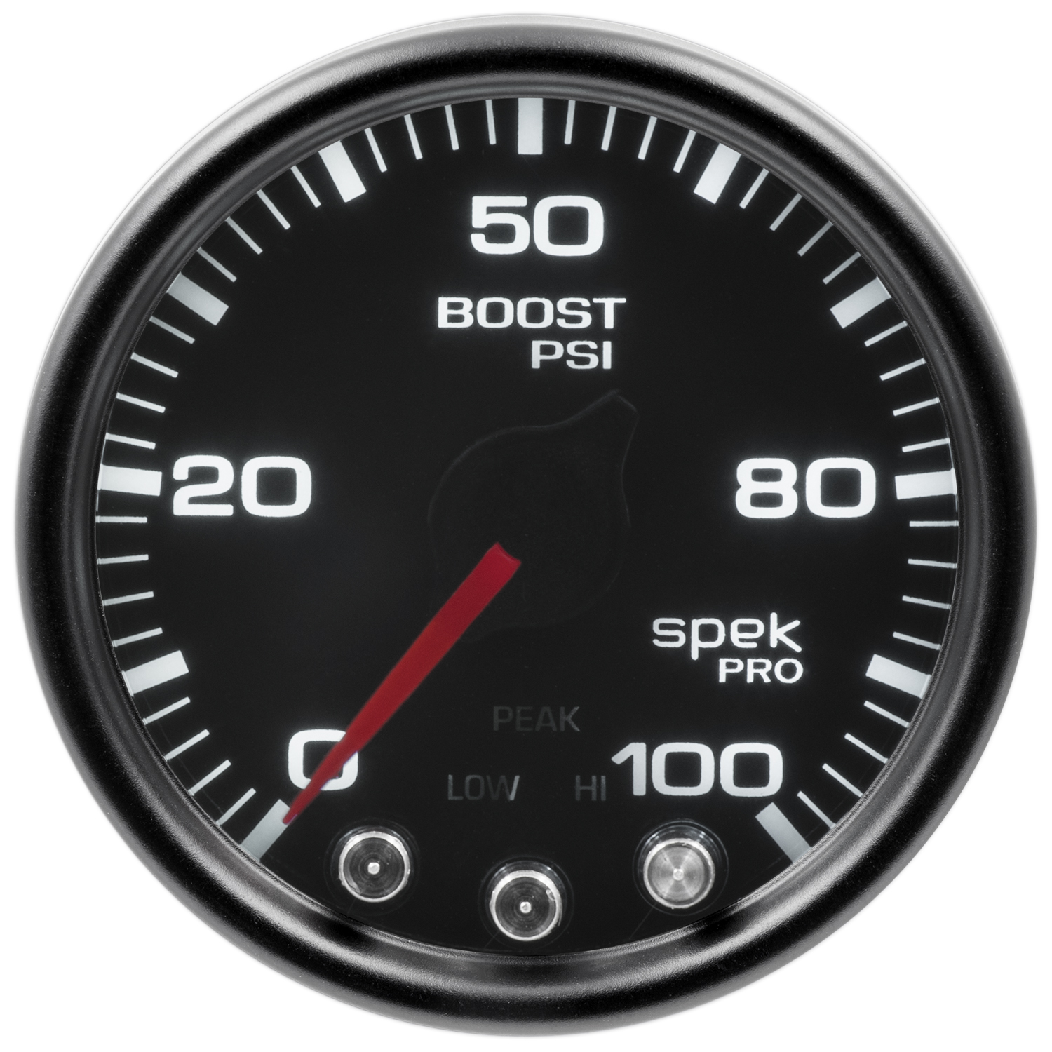 2-1/16" Boost, 0-100 Psi, Spek-Pro, Black/Black