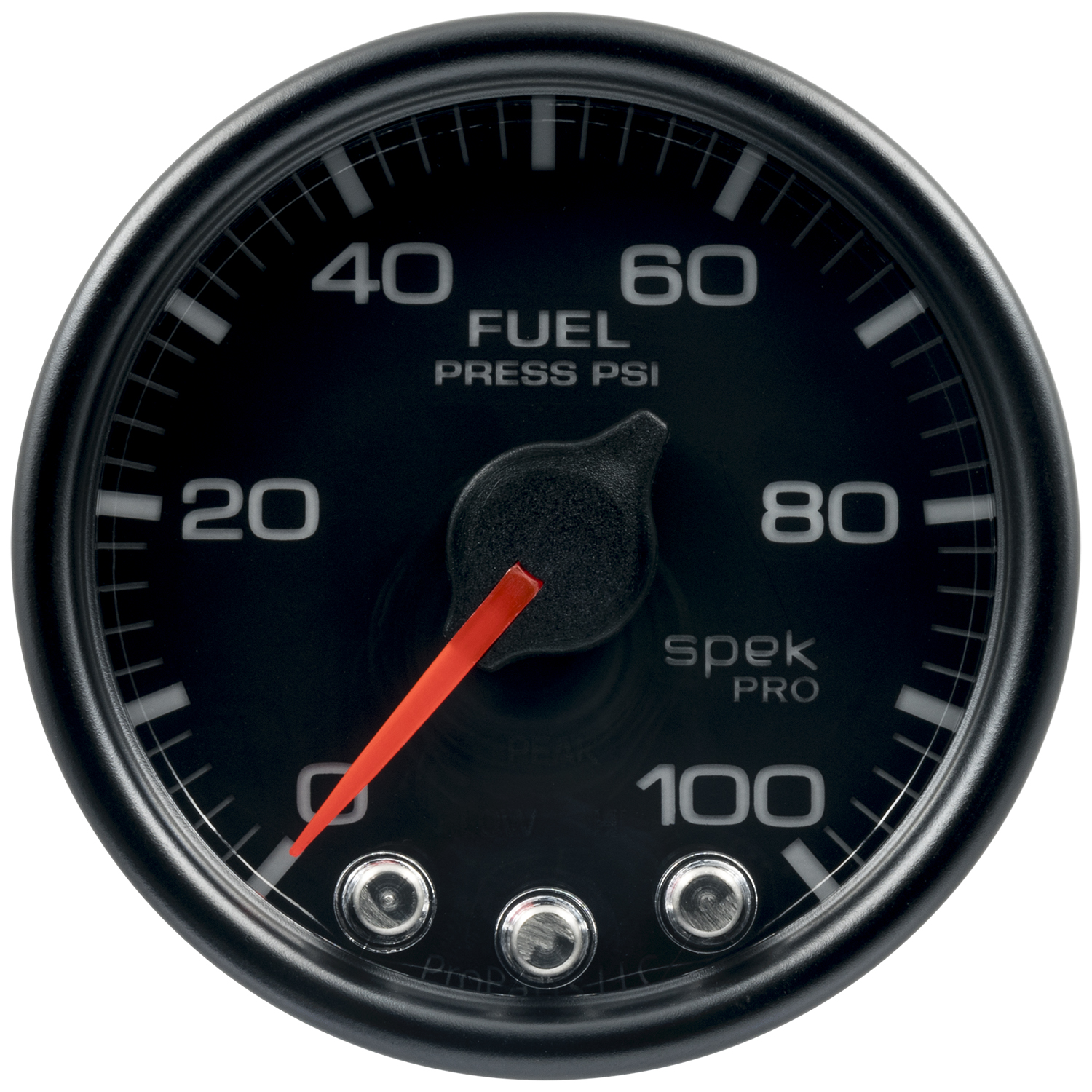 2-1/16" Drivstoff Trykk, 0-100 Psi, Spek-Pro, Black/Black, Ecu