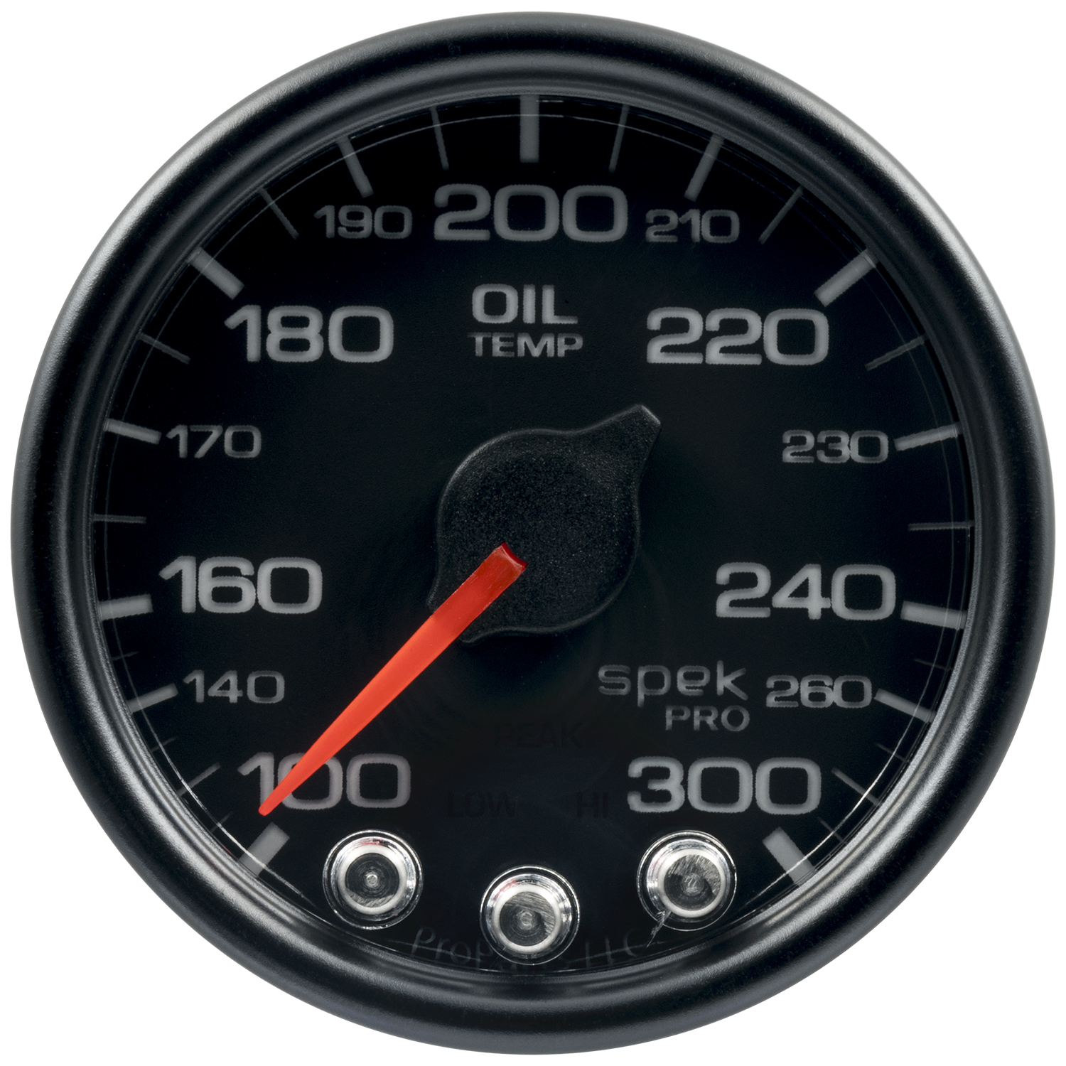 2-1/16" Oljetemperatur, 100-300 °F, Spek-Pro, Black/Black, Ecu