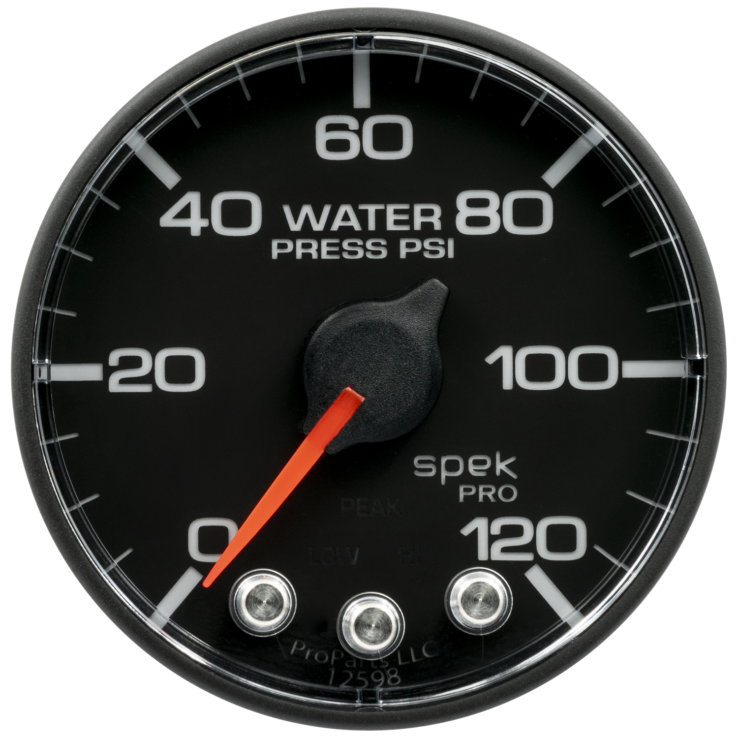 2-1/16" Water Trykk, 0-120 Psi, Spek-Pro, Black/Black (For 100 Psi Sensor Not Incl)