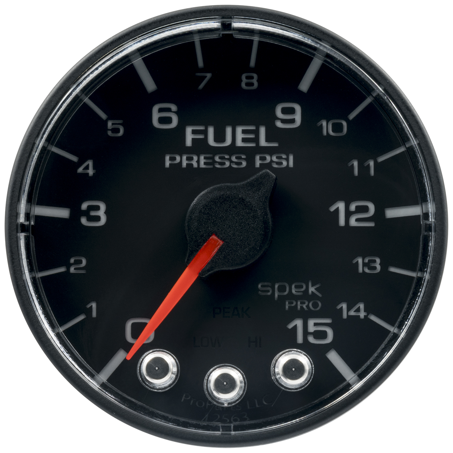 2-1/16" Drivstoff Trykk, 0-15 Psi, Spek-Pro, Black/Black, Ecu