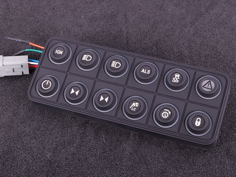 CAN tastatur (12 knapper) med flerfarget LED