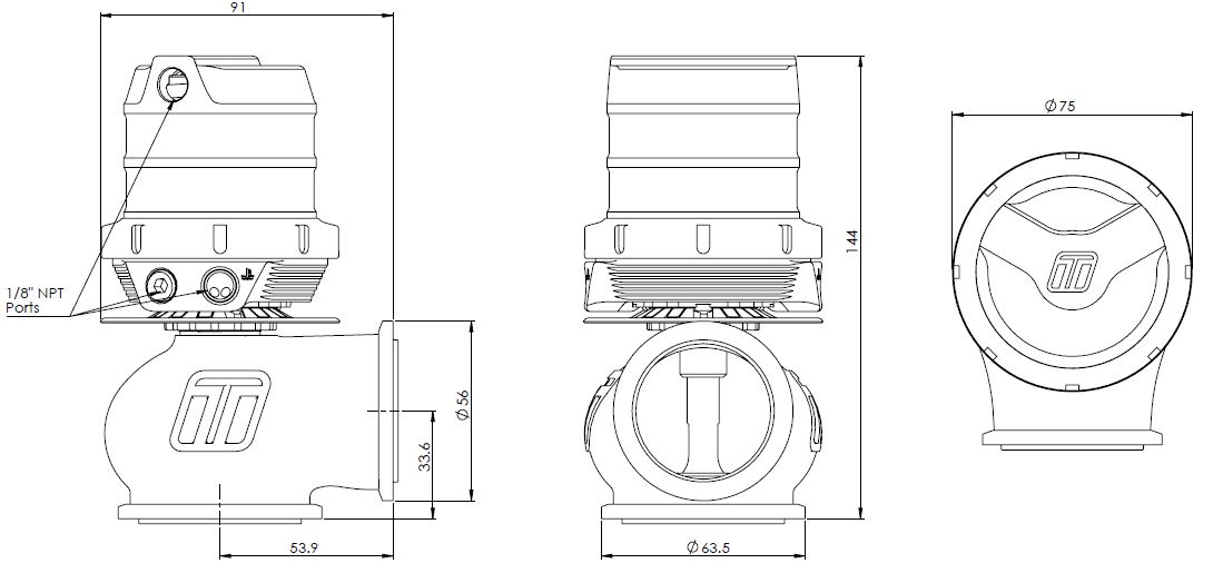 Turbosmart "HP" WG Gen-V Hyper-Gate 45