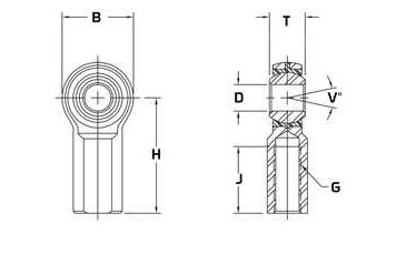Uniball hunngjenget 3/4" -16
