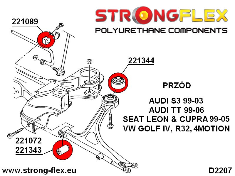 Front Suspensjon Bøssesett SPORT