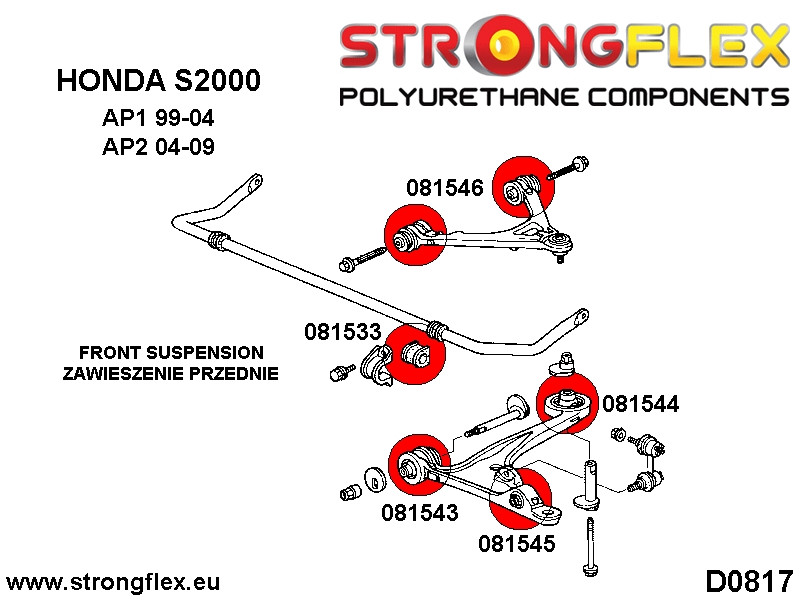 Full Suspensjon Bøssesett SPORT AP2