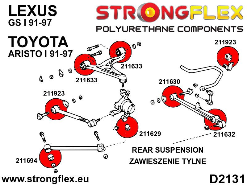 Toyota Supra MKIV Bak Kontrollarm /Lenkearm Innvendig Foring SPORT
