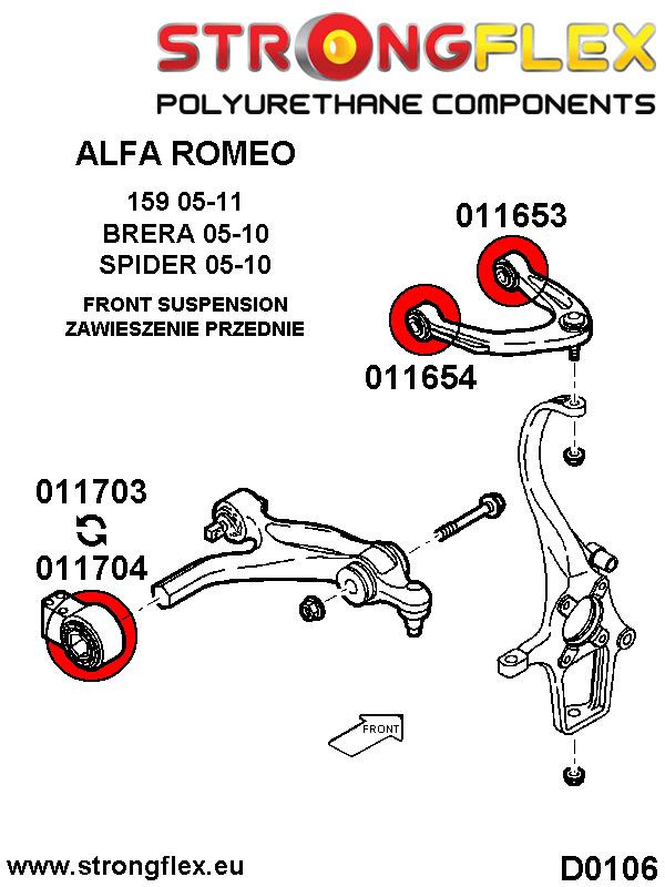 Front NedreLenkearm Bak Foring 46mm SPORT