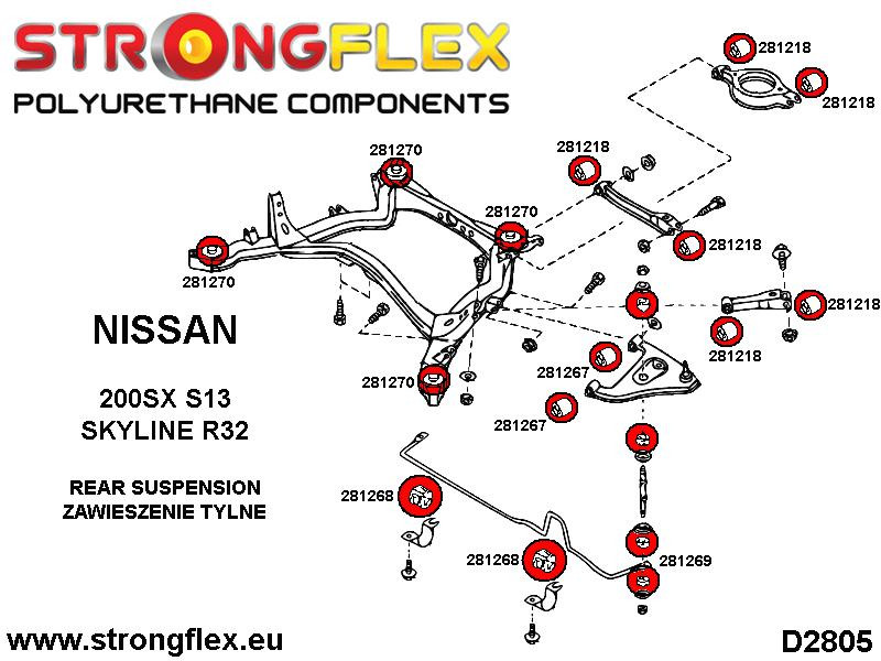 Full Suspensjon Bøssesett R32