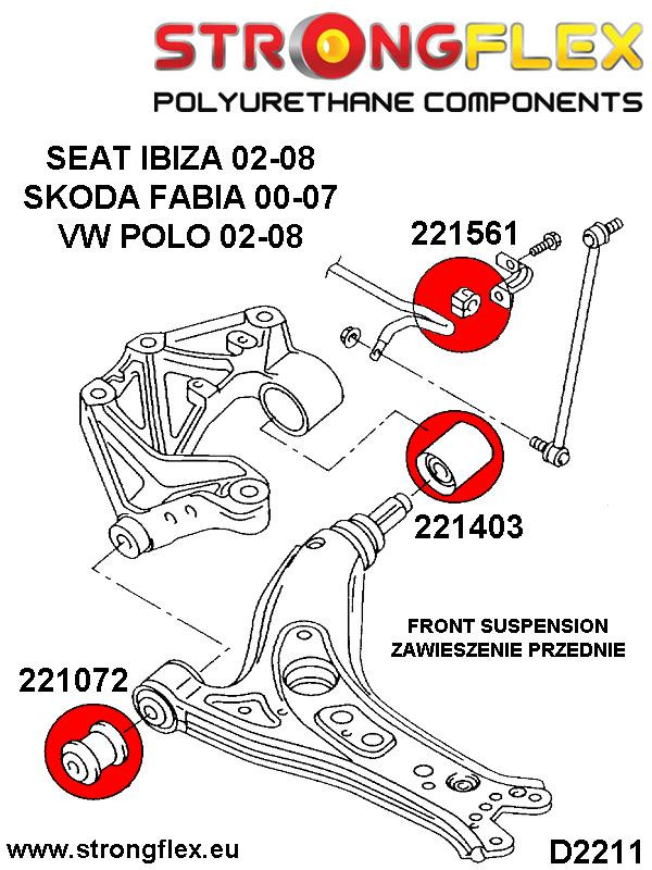 Front Suspensjon Bøssesett SPORT