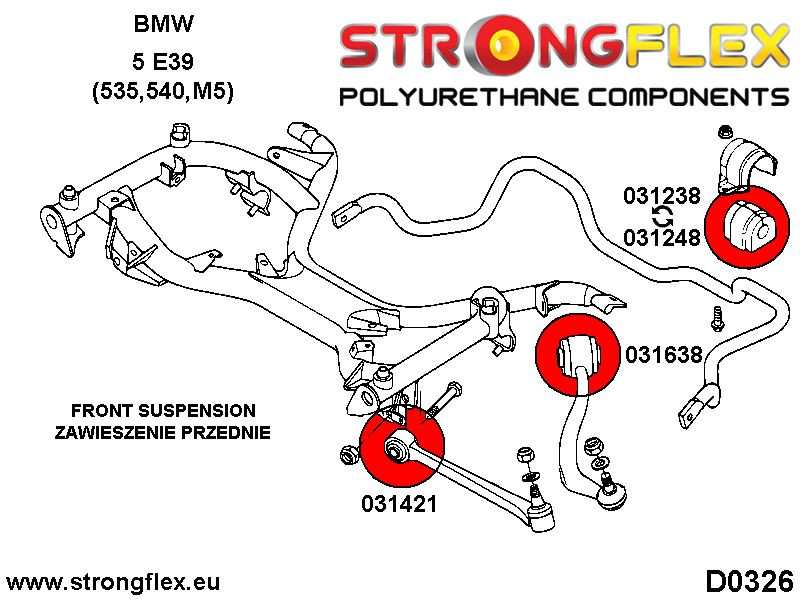 Full Suspensjon Bøssesett E39 Touring SPORT