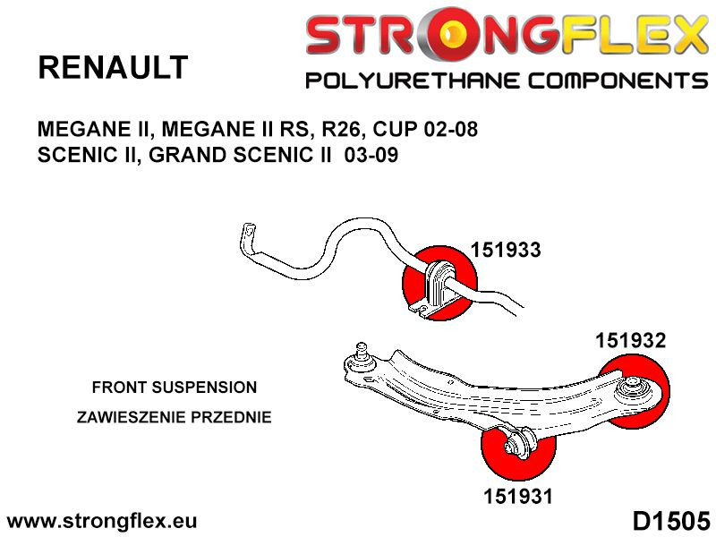 Front NedreLenkearm - Bak Foring SPORT