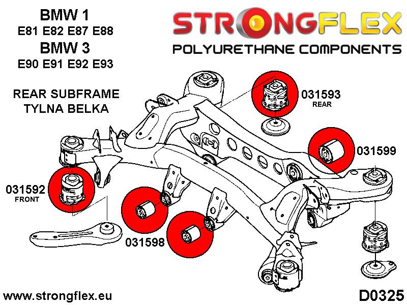 Bak Subframe Bøssesett