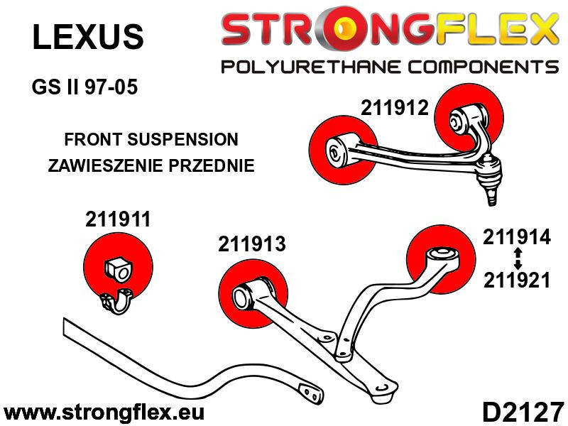 Front NedreLenkearm Mot Kaross Foring 60mm SPORT