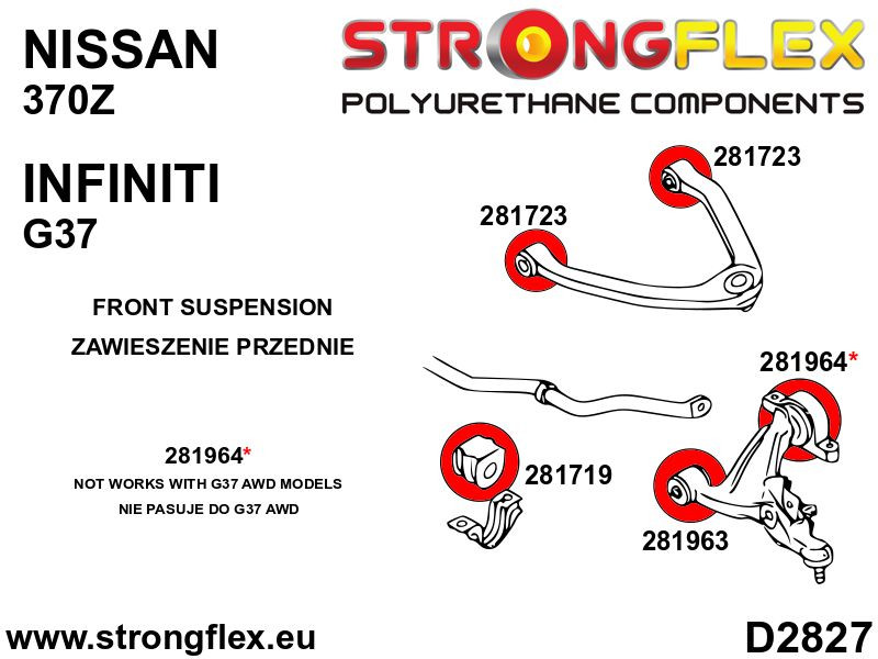 Front Suspensjon Bøssesett SPORT