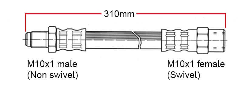 Bremseslange Bak Volvo 240 / 740 / 940 med S60R / V70R 4-stempel bremsekaliper