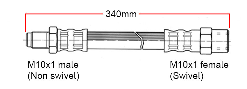 Bremseslange Fram Volvo 240 / 740 / 940 med S60R / V70R 4-stempel bremsekaliper