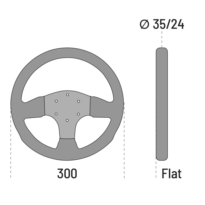 Sparco P300 Ratt Semsket skinn