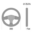 Sparco P300 Ratt Semsket skinn