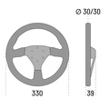 Sparco R323 Ratt Semsket skinn