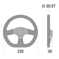 Sparco R353 Ratt Semsket skinn