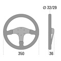 Sparco R375 Ratt Semsket skinn