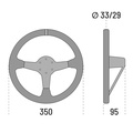 Sparco R325 Ratt Semsket skinn