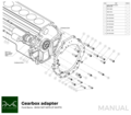 Adapterplate girkasse Ford Barra