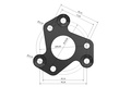 Adapter kardan 110mm til 96mm ZF / Getrag girkasse