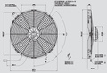 Spal vifte 385mm / 16" (sug) - High flow