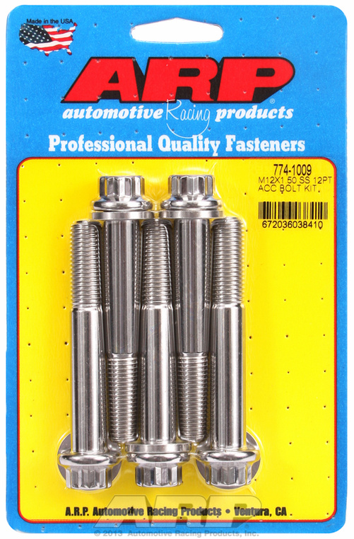 ARP Bolt Kit M12 x 1.50 x 80 SS 12PT