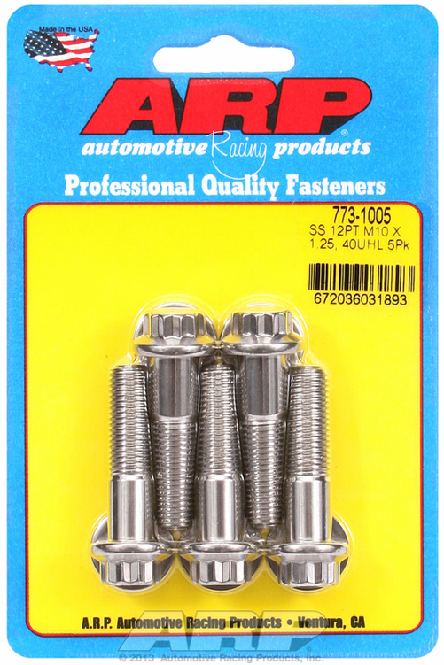 M10 x 1.25 x 40 12pt SS bolts (5pcs)