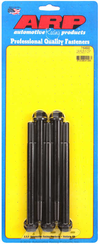 ARP Bolt Kit 1/2-20 x 6.000 Black Oxide Hex