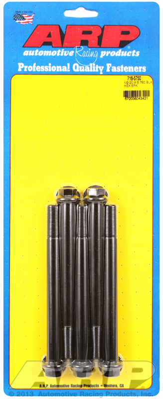 ARP Bolt Kit 1/2-20 x 5.750 Black Oxide Hex