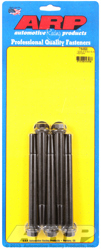 ARP Bolt Kit 1/2-20 x 5.500 Black Oxide Hex
